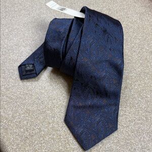 Jack Victor Sophisticated Navy Silk Paisley Tie